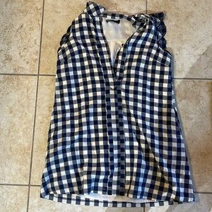 Navy Plaid Dress size small gently worn